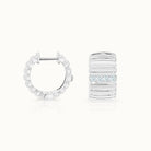 Wide Fluted Diamond Huggies