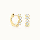 Milgrain Marquise Diamond Huggies