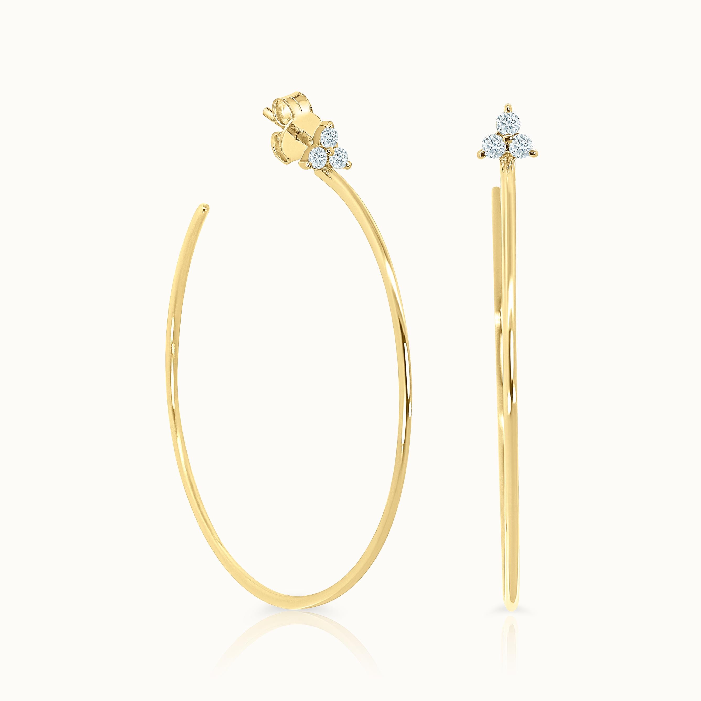 Trio Diamond Hoops