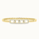 Sliding Diamond Beaded Bangle