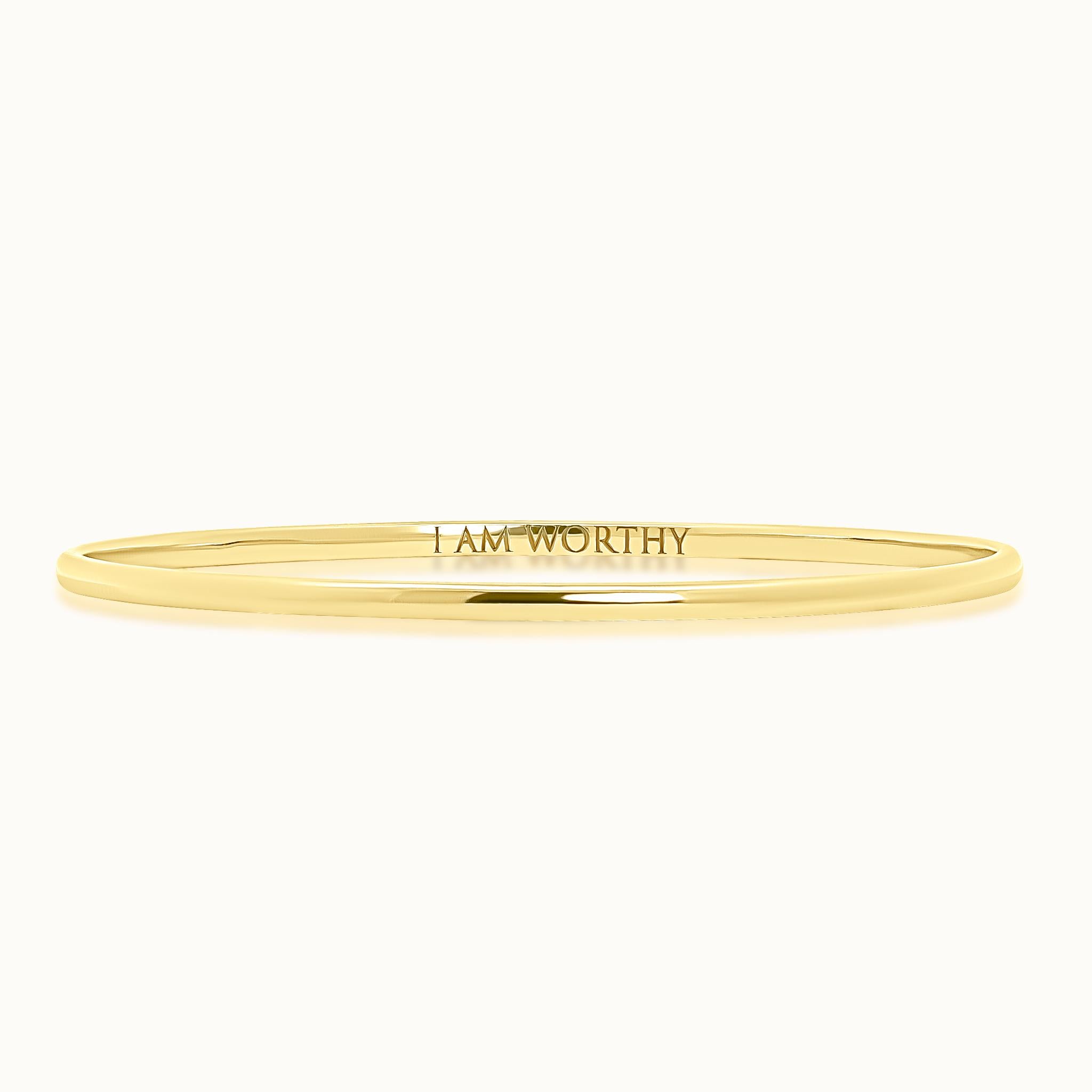 ""I Am Worthy"" Solid Bangle
