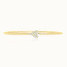 Pave Heart Hook Bangle