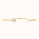 Pave Heart Hook Bangle