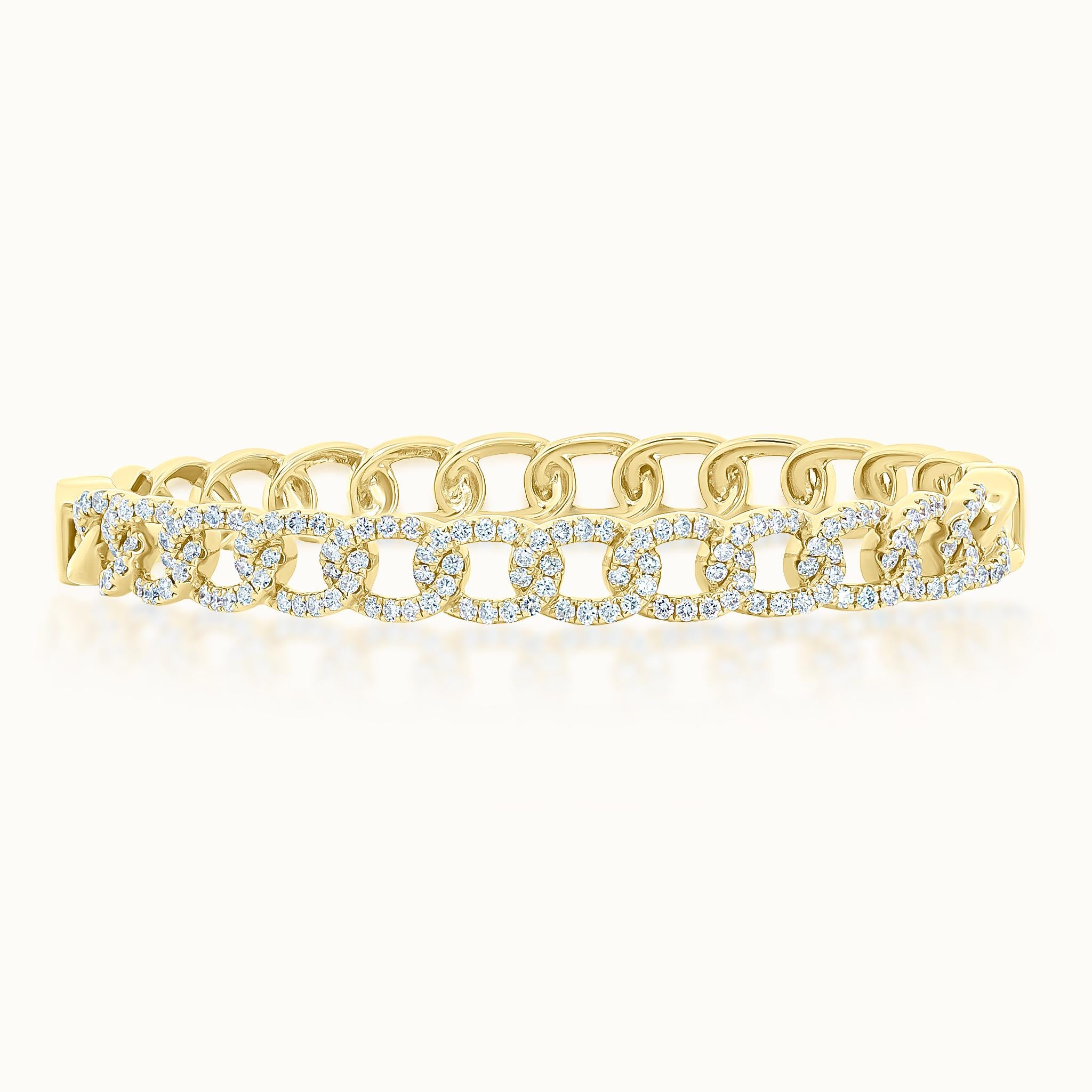 Curb Link Diamond Bangle