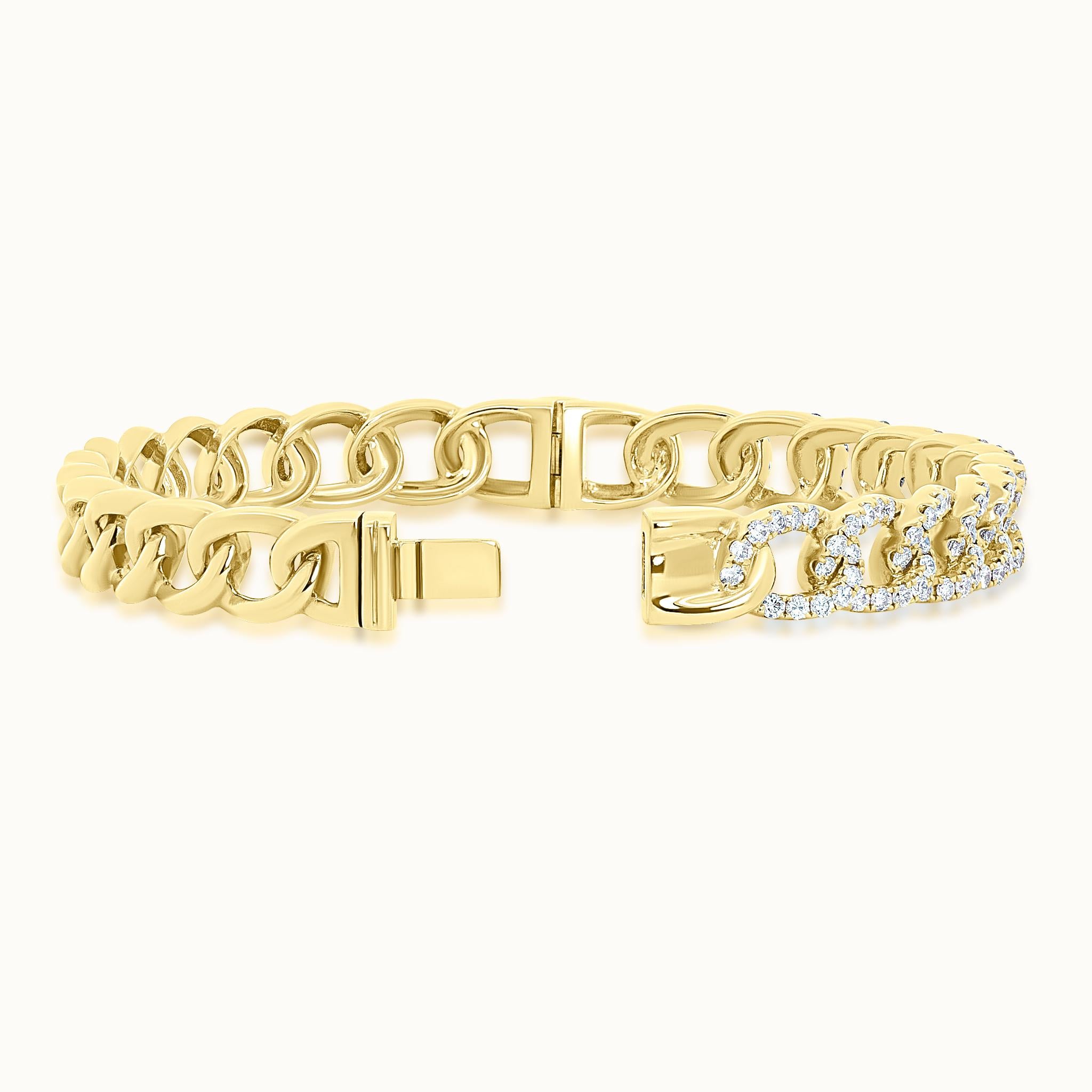 Curb Link Diamond Bangle