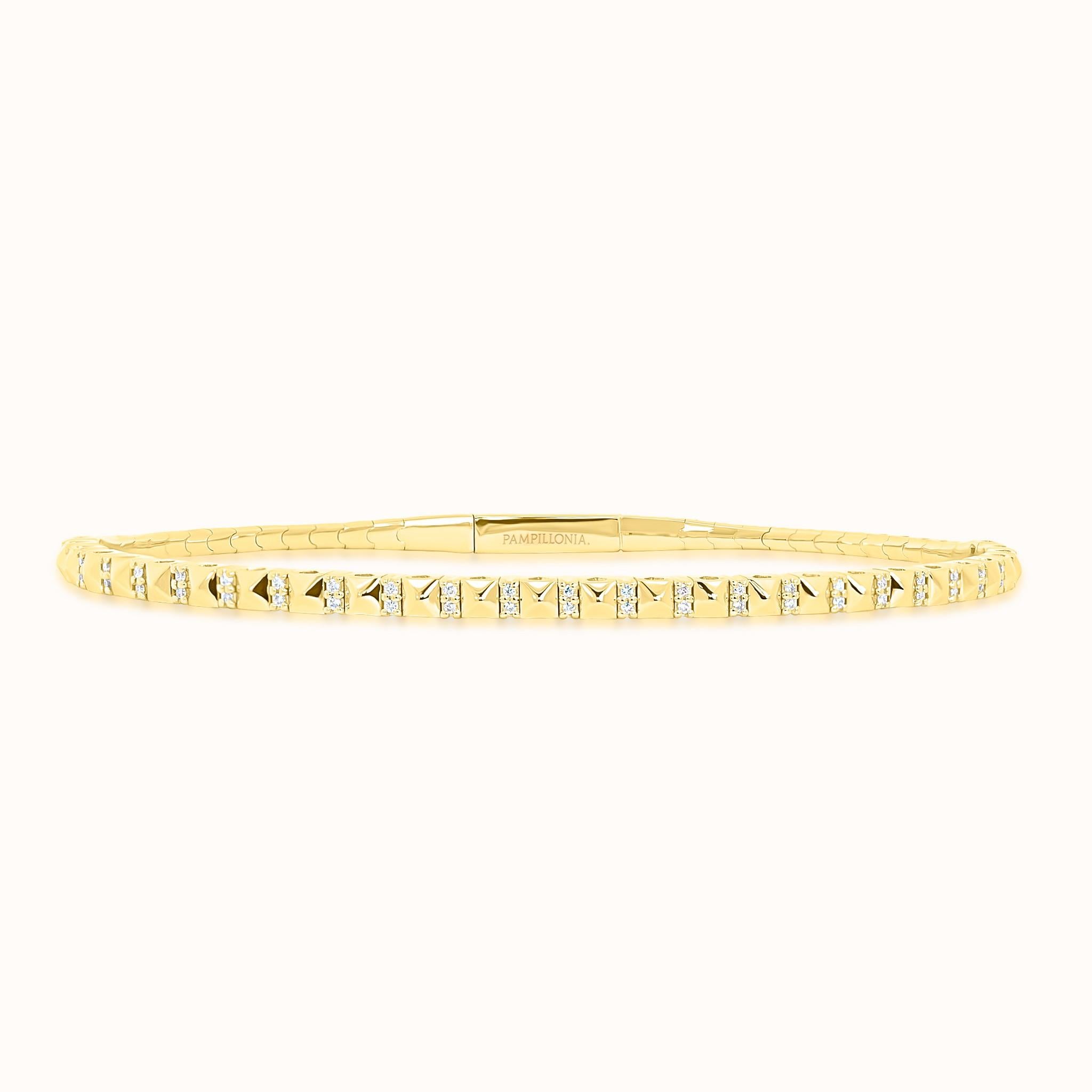 Pyramid and Diamond Flex Bangle