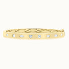 Mixed Shape Burnished Diamond Bangle