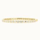 Emerald Cut East West Diamond Bangle