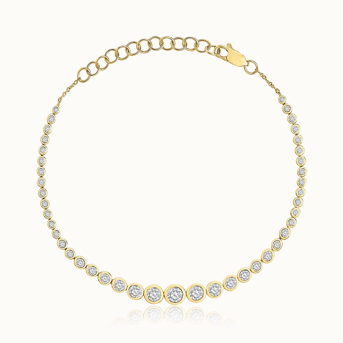 Bezel Set Diamond Bracelet