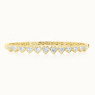 Bezel Set Heart Diamond Bangle