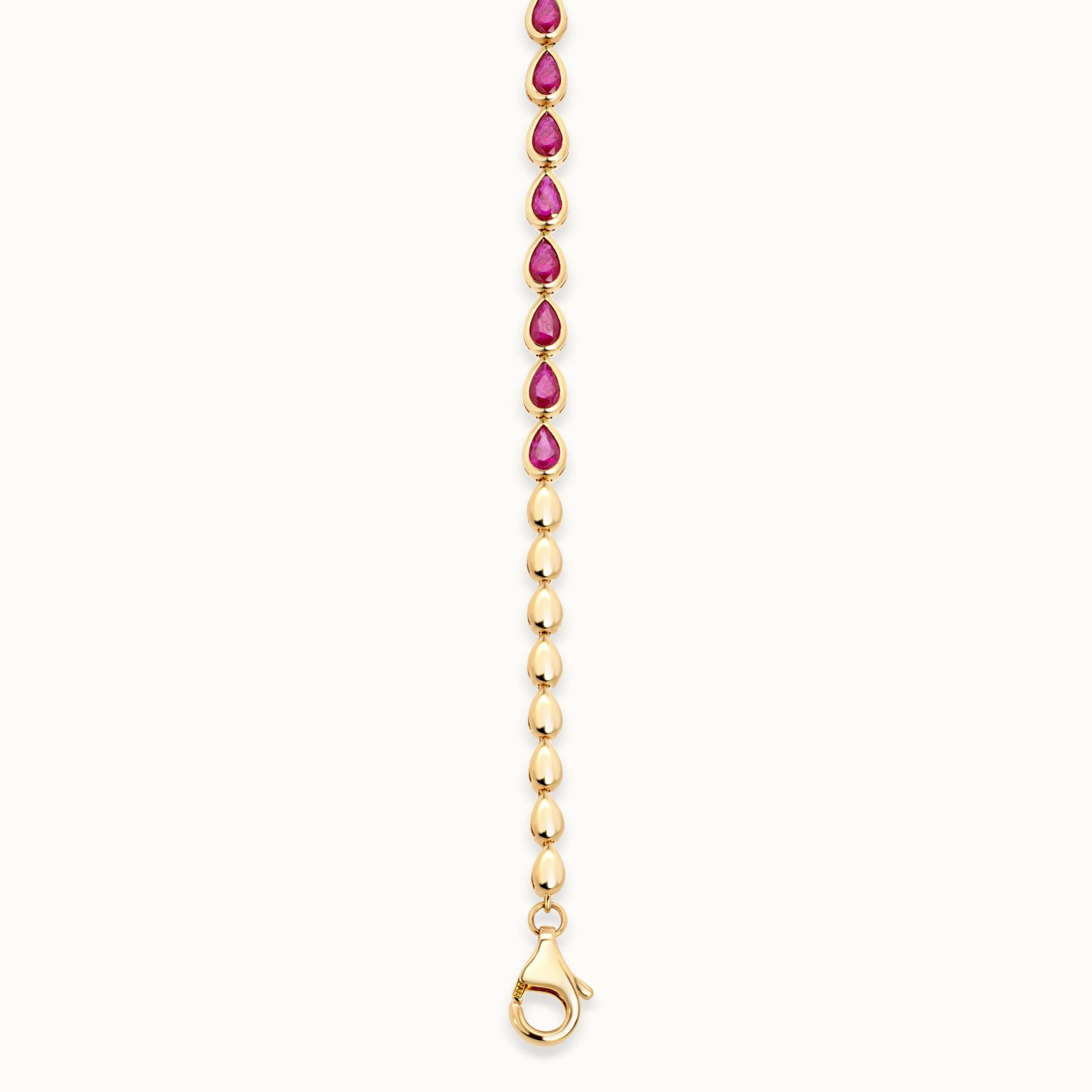 Bezel Set Ruby Necklace