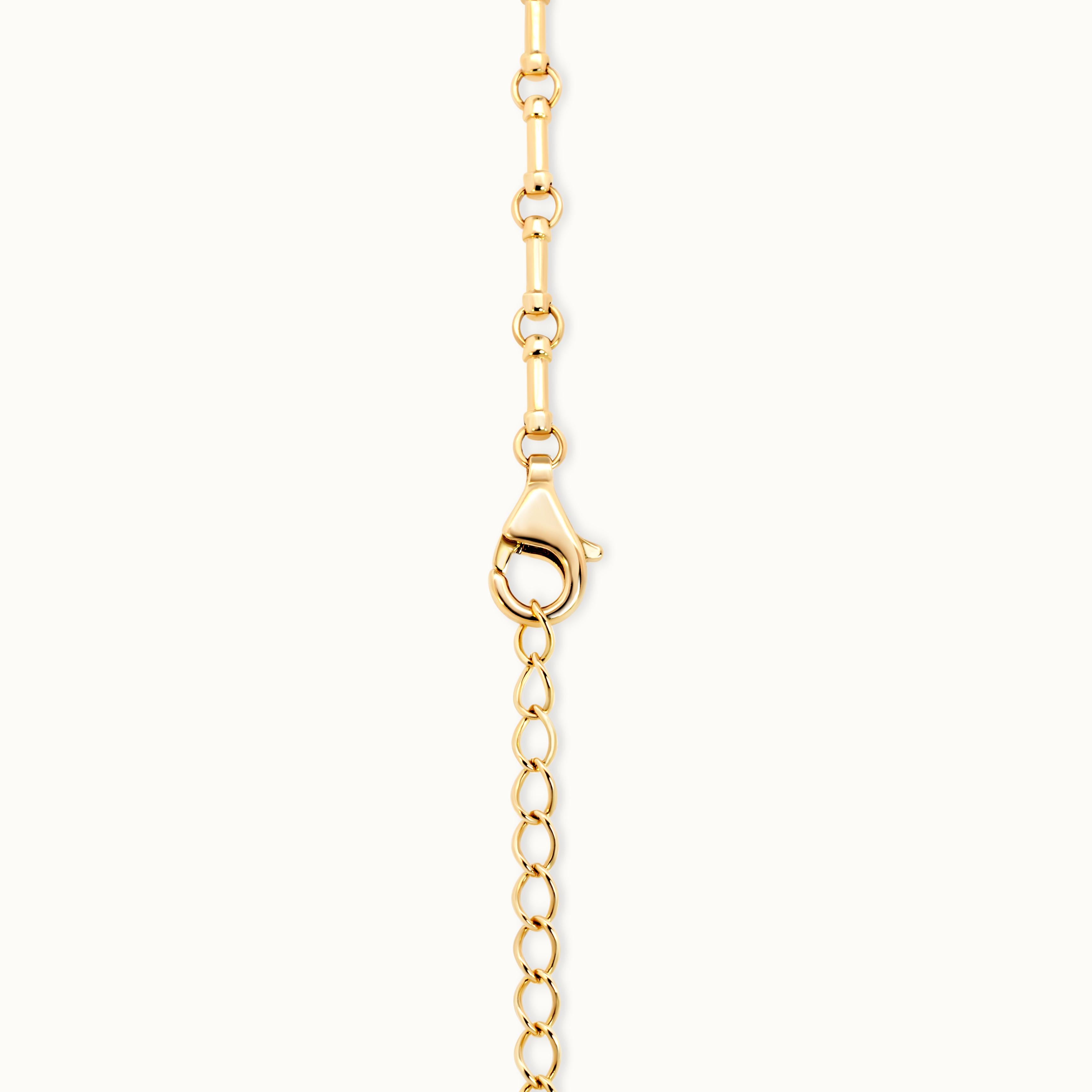 Bar & Circle Link Chain with Push Lock