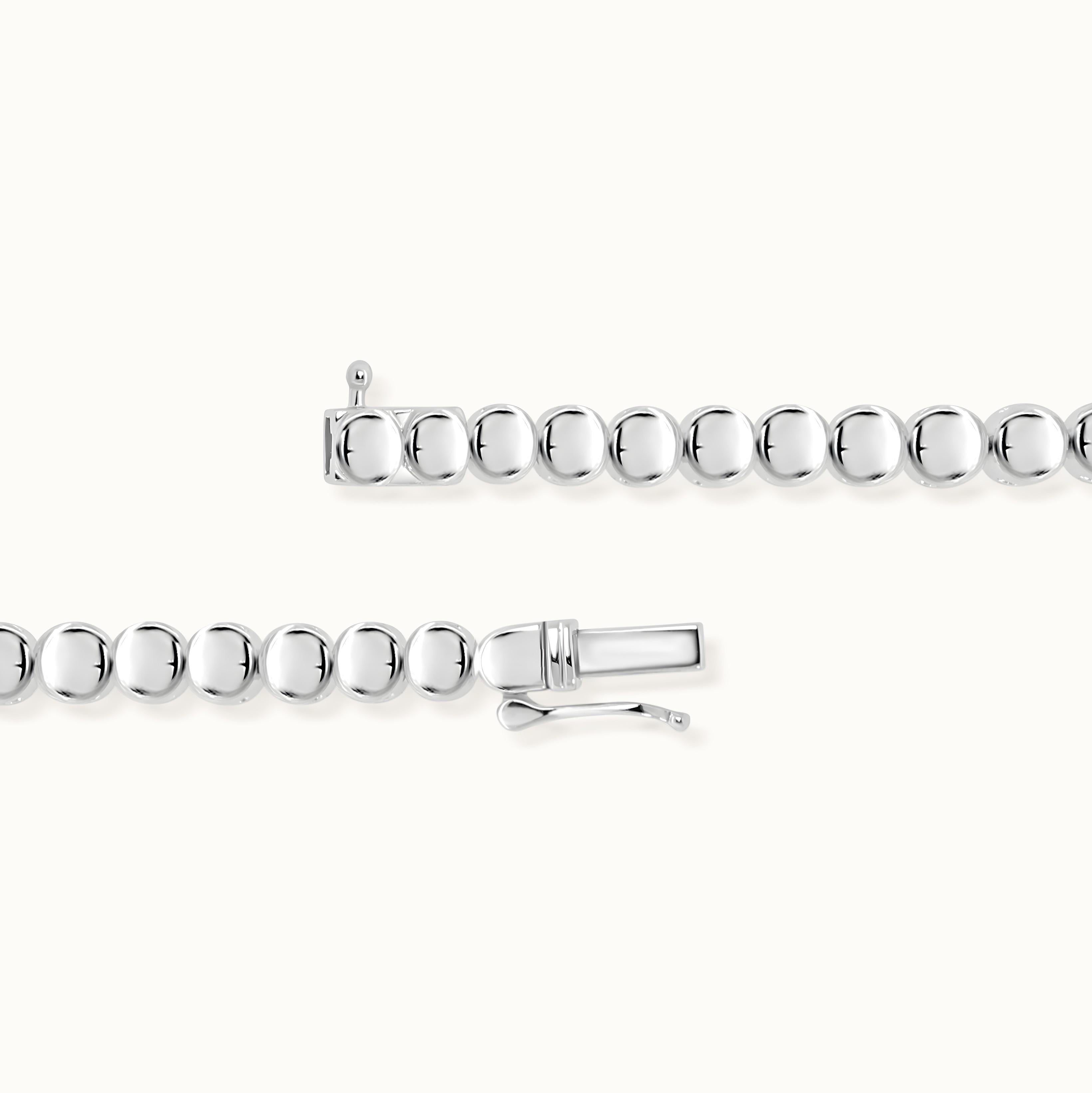 Bezel Set Round Diamond Line Necklace