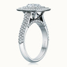 Kathleen Bezel Set Cushion Diamond Halo