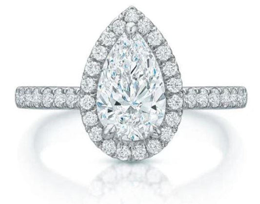 Kate Pear Diamond Halo 2.02 ct