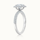 Kathleen Round Diamond Halo Triple Pave