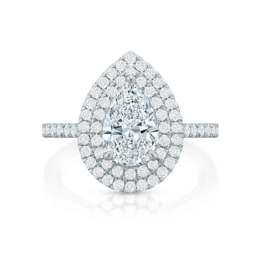 Kate Pear Diamond Double Halo
