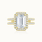 Gabriella Diamond Halo Emerald Cut