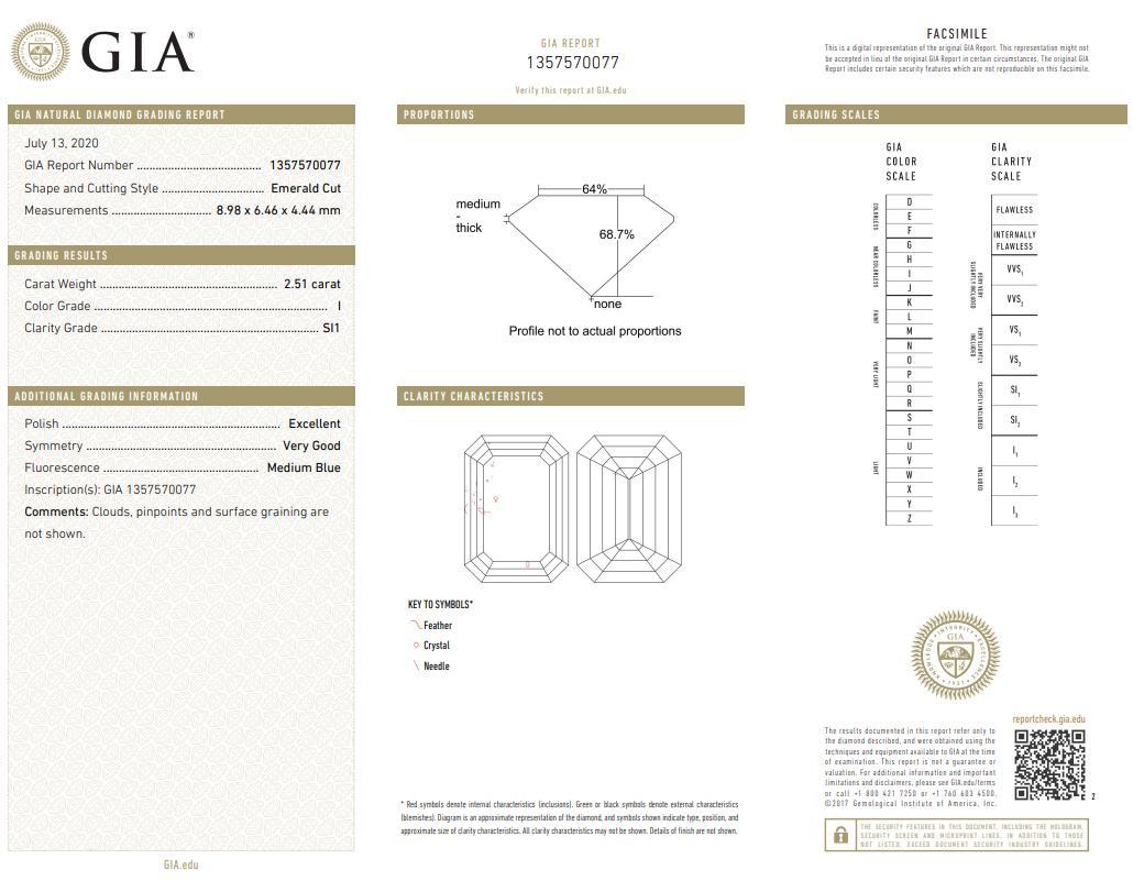 Lennon Emerald Cut Diamond Three Stone
