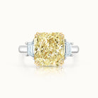 Taylor Three Stone Yellow Diamond Radiant