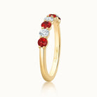 Savannah Alternating Ruby & Diamond Band