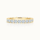 Savannah Emerald Cut Diamond East & West Eternity Band