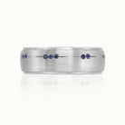 Brushed Sapphire Mens Band