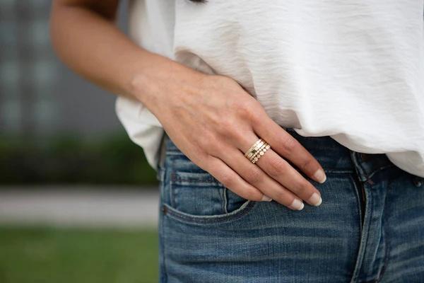 Burnished Black Diamond Band