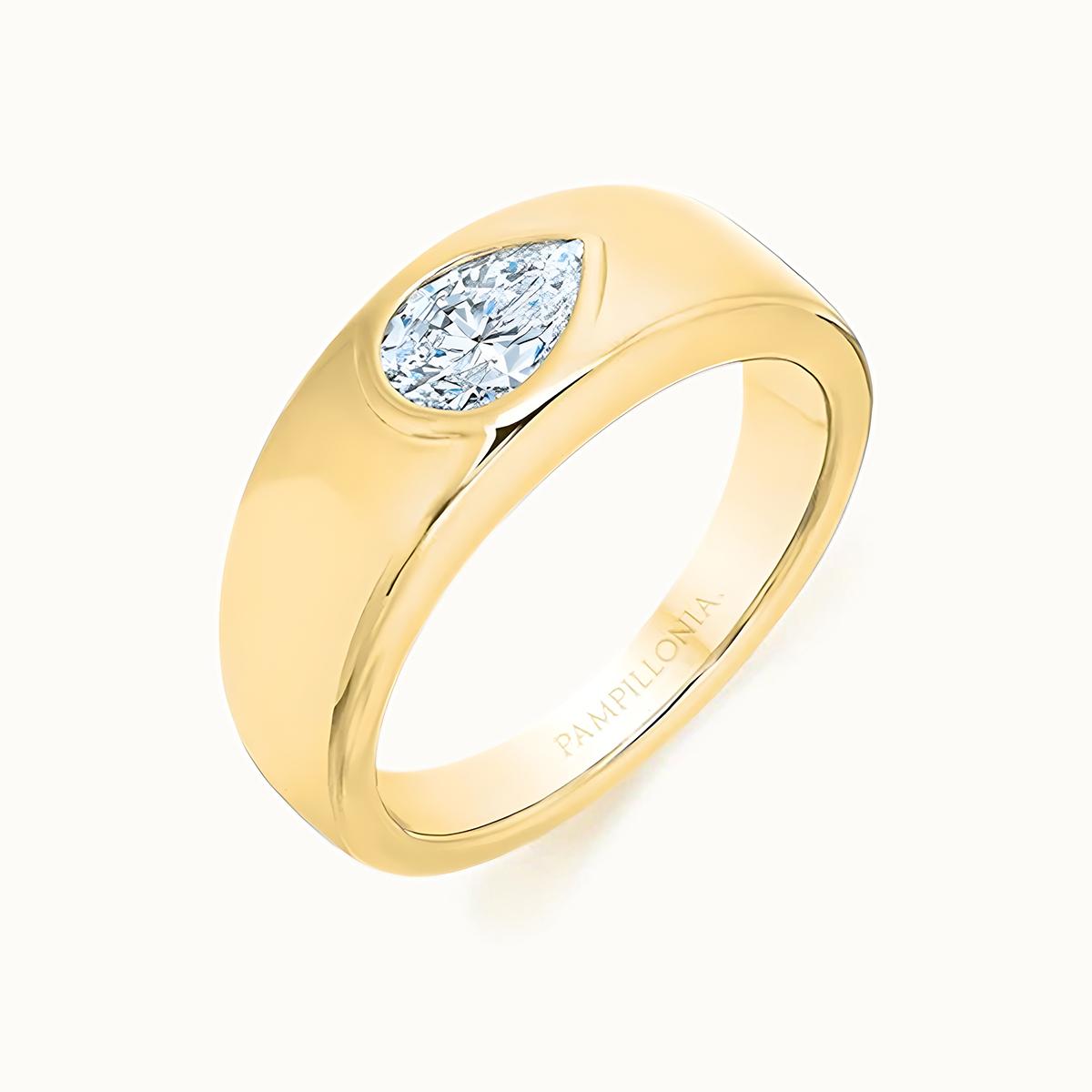 Aubri East & West Pear Diamond Ring