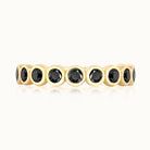 Aubri Bezel Set Black Diamond Band