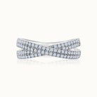 Cross Over Diamond Pave Band