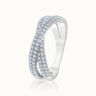 Cross Over Diamond Pave Band