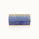 Ombre Blue Sapphire & Diamond Band