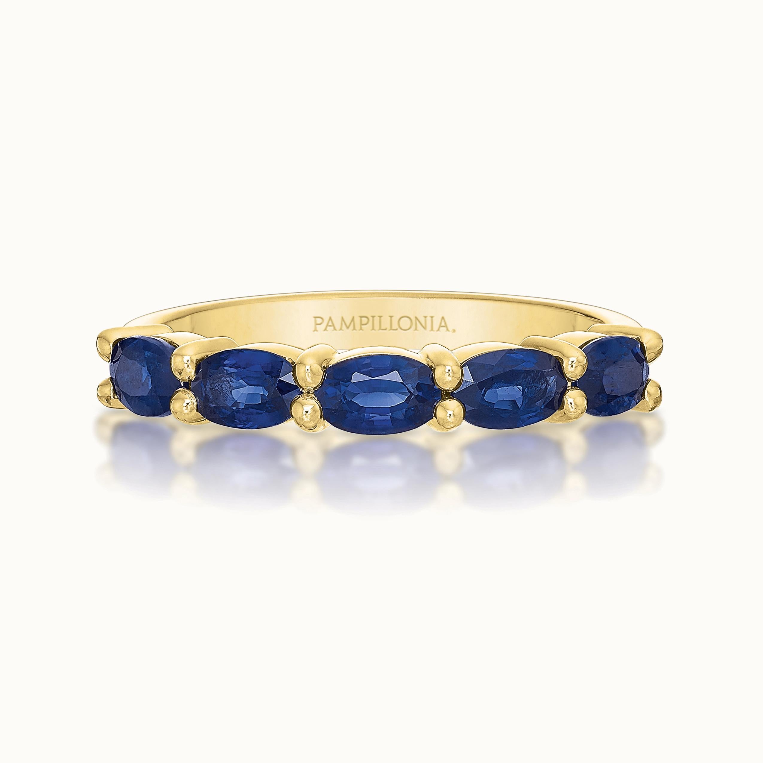 Savannah Oval Sapphire East & West Band