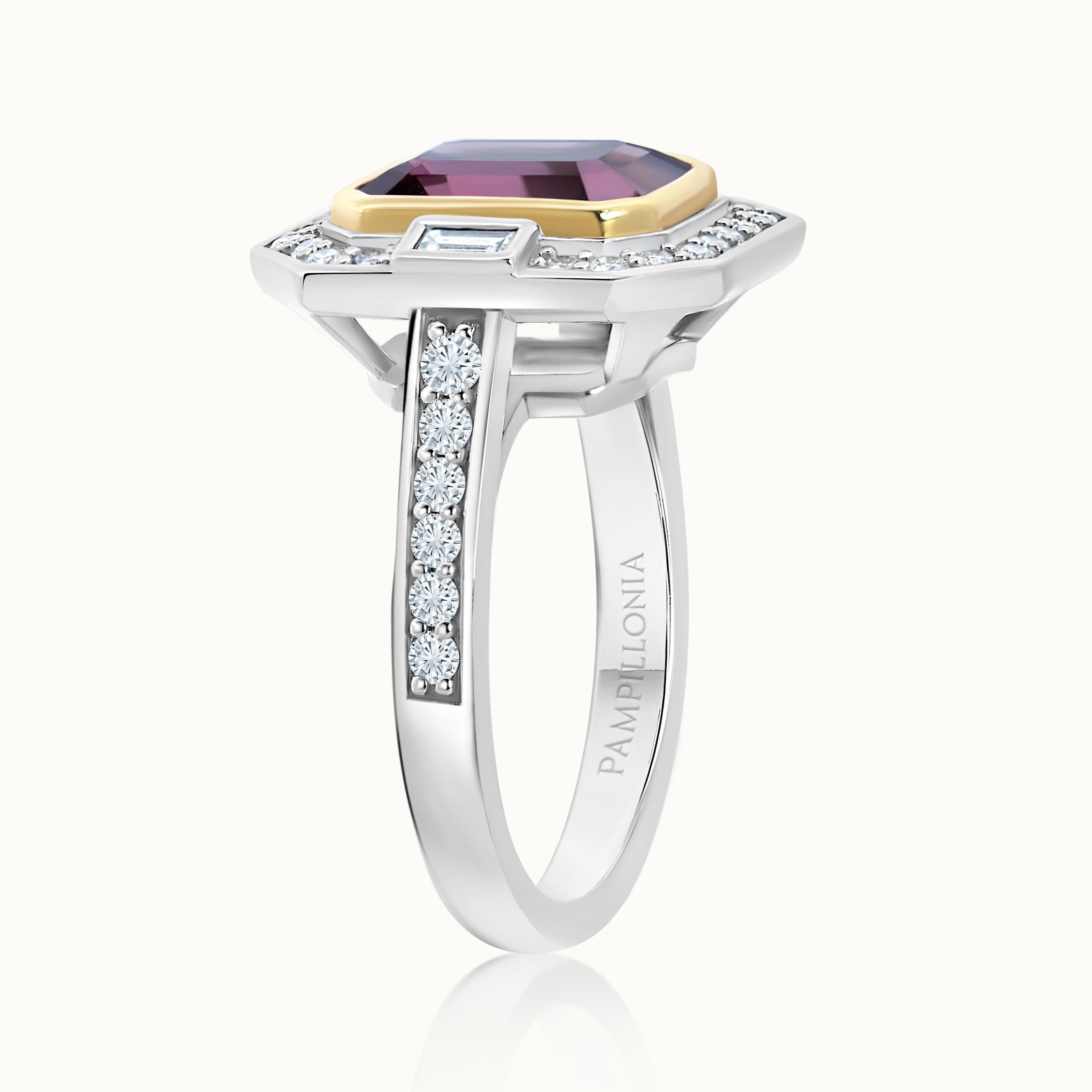 Holly Two Tone Sapphire & Diamond RIng