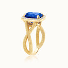 Savannah Cushion Blue Tanzanite & Diamond Halo