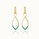 Drop Earring Charms Emerald