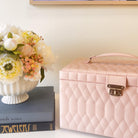 Wolf Caroline Large Jewelry Case - Rose Quartz