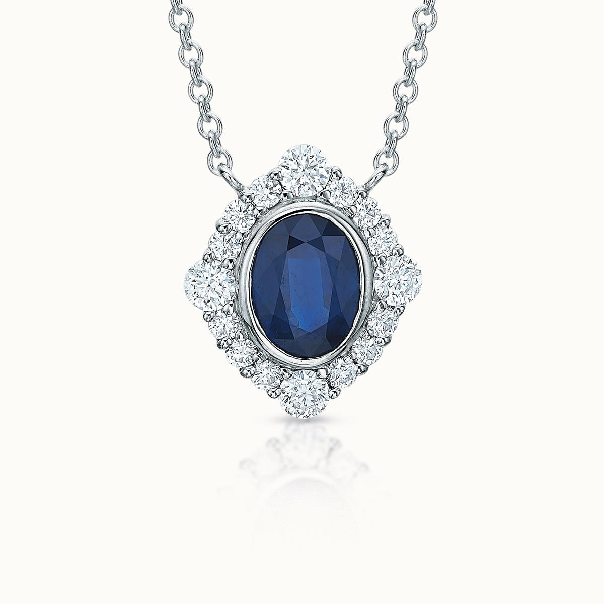 Sophia Sapphire & Diamond Necklace