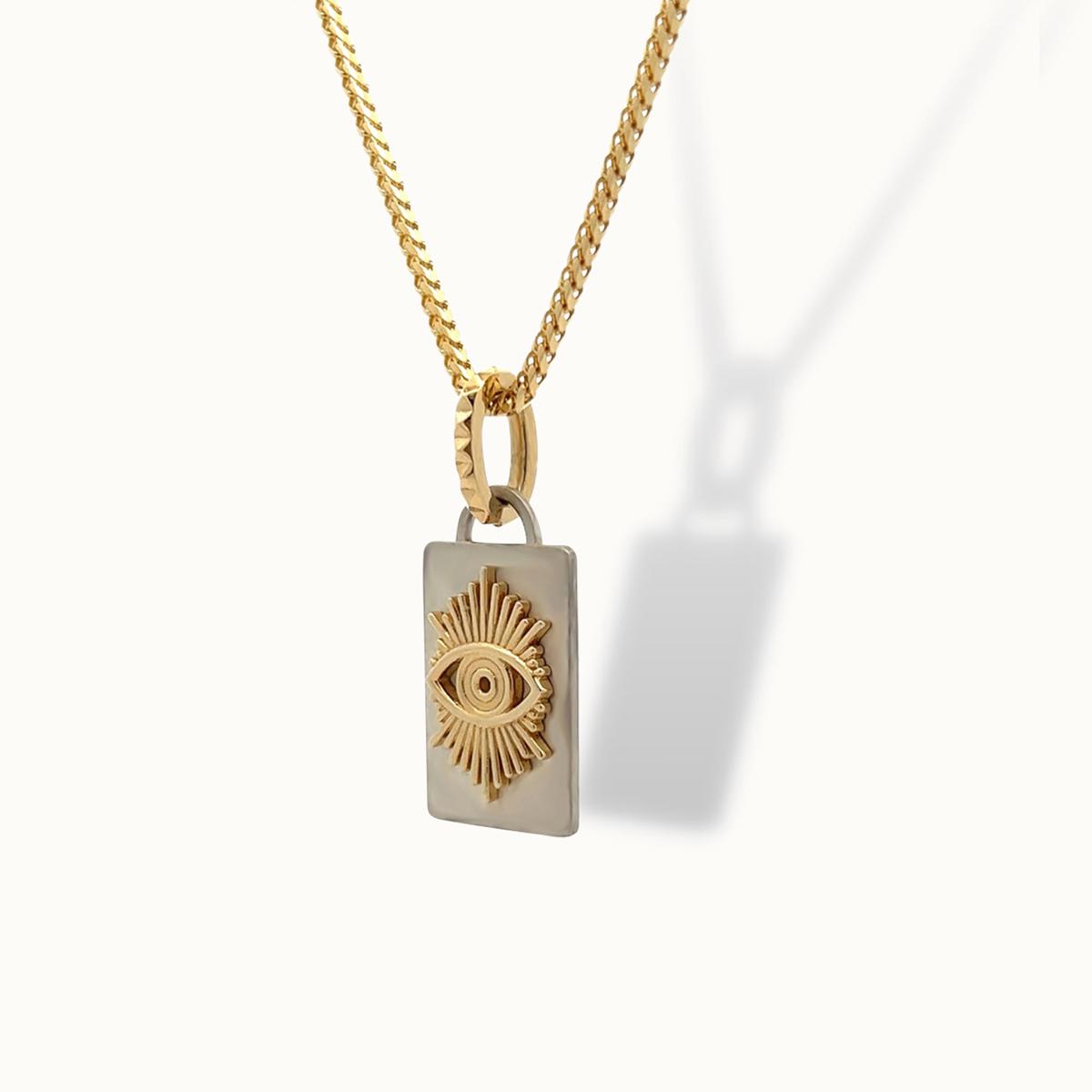 Evil Eye Tag Necklace