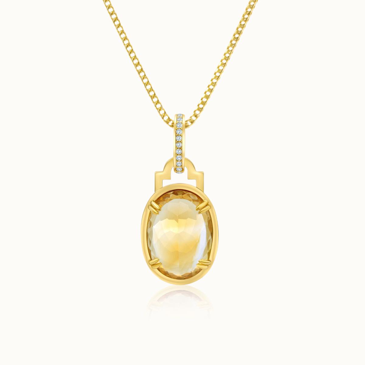 Aubri Necklace Oval Citrine