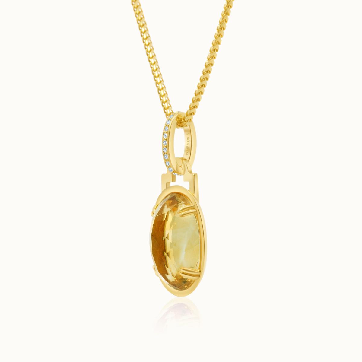 Aubri Necklace Oval Citrine