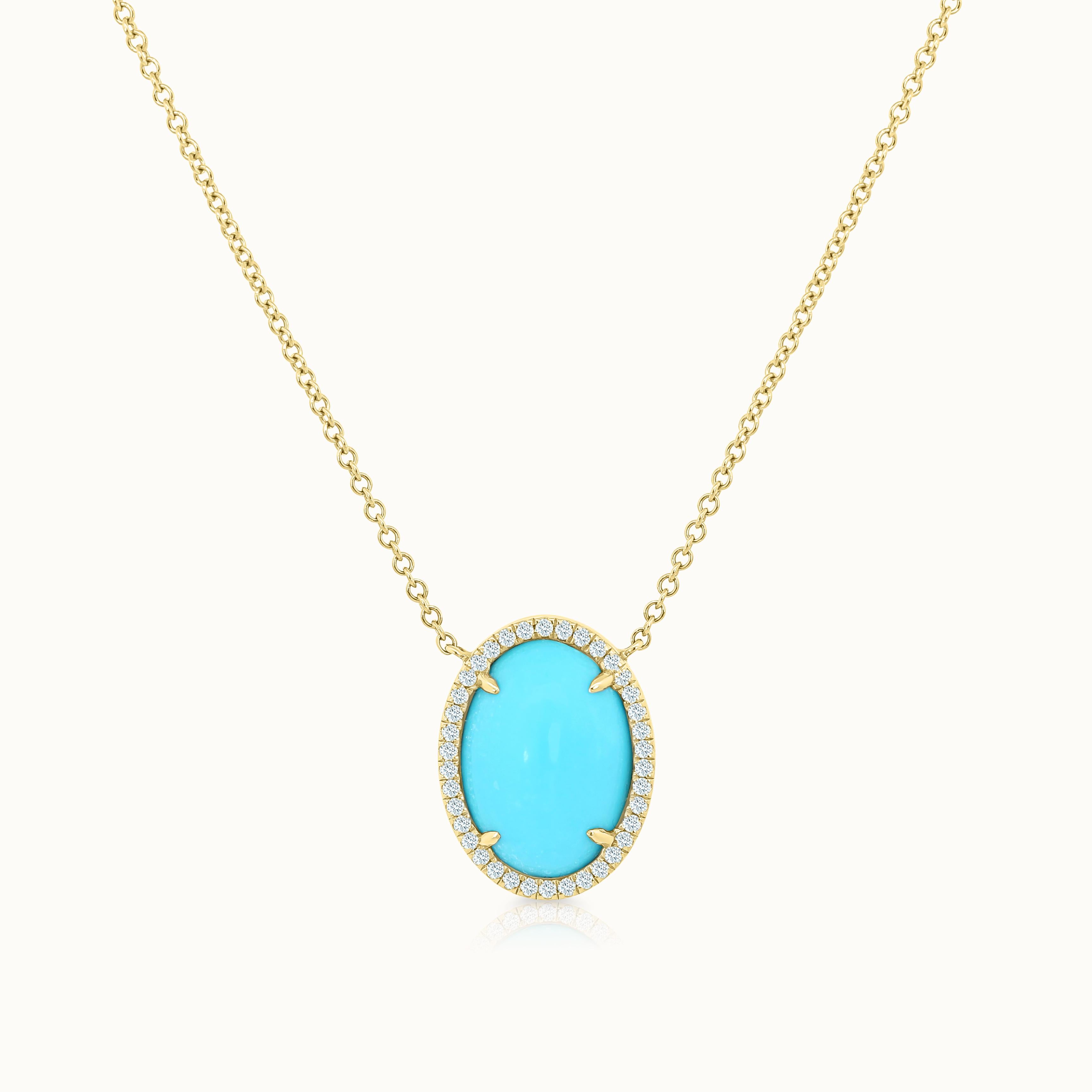 Taylor Turquoise Necklace Oval
