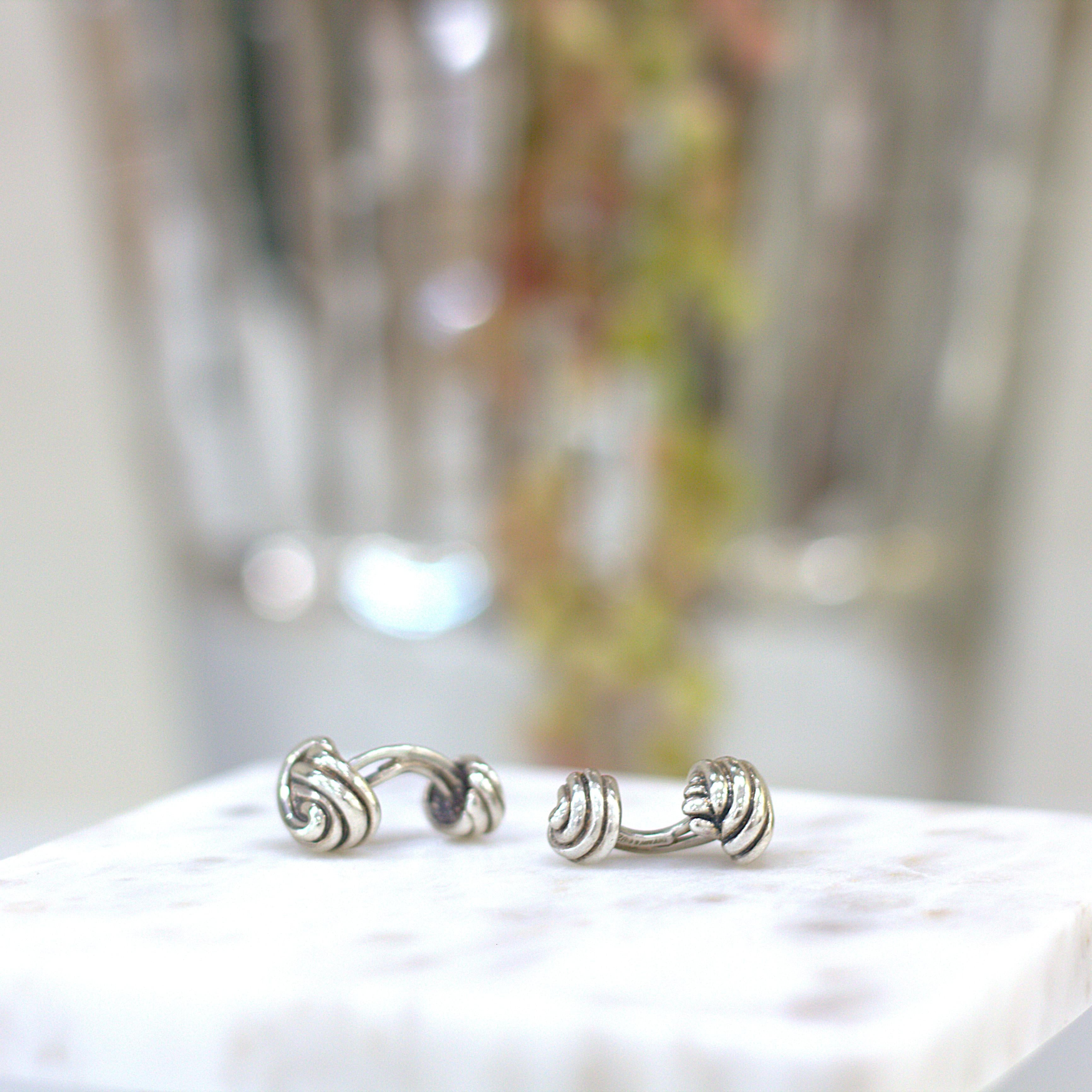 ESTATE Tiffany & Co Vintage Silver Double Knot Cufflinks