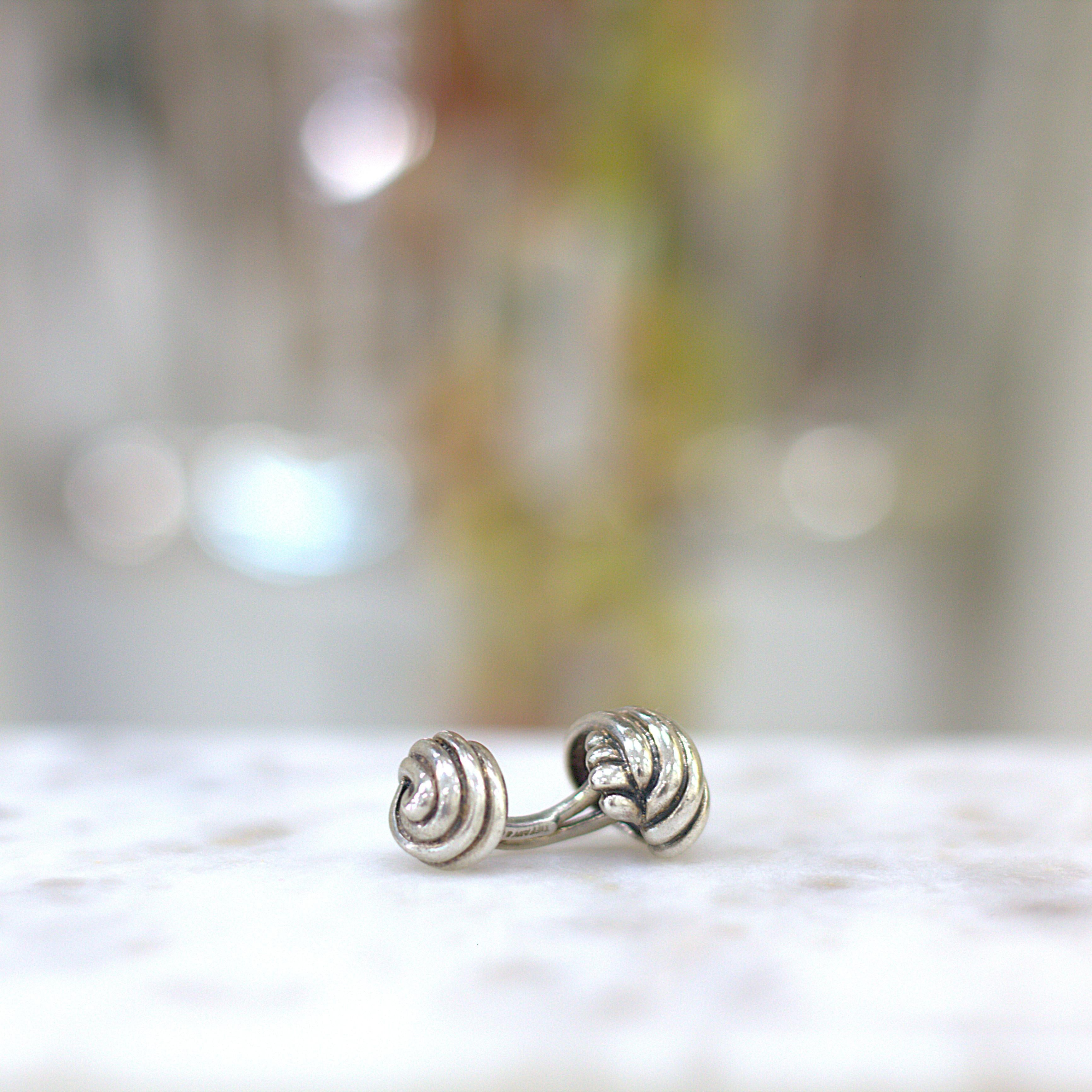 ESTATE Tiffany & Co Vintage Silver Double Knot Cufflinks