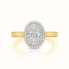 Taylor 18K Yellow Gold Oval Diamond Halo Ring product image
