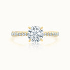 18k Yellow Gold Round Diamond Solitaire 1.02 ct