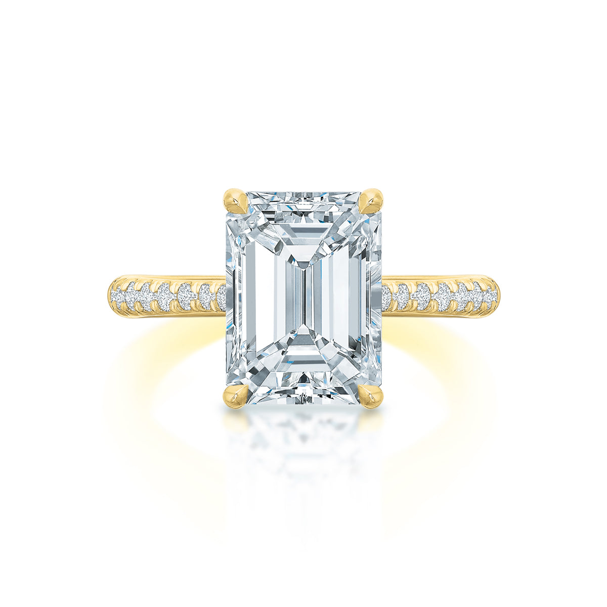 Lennon Emerald Cut Diamond Solitaire