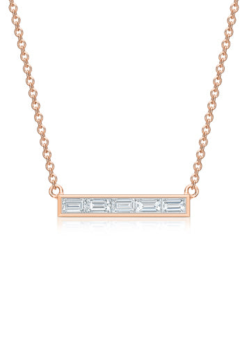 Baguette Diamond Bar Pendant