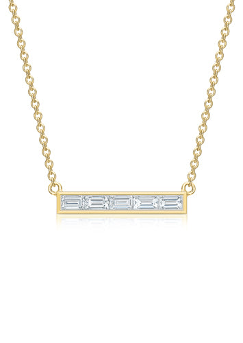 Baguette Diamond Bar Pendant